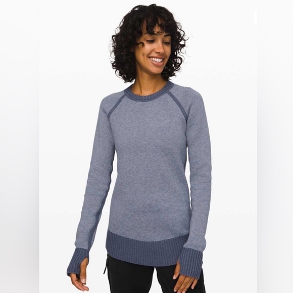 Lululemon Still Lotus Sweater *Reversible Blue - Picture 3 of 6